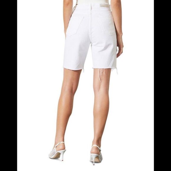 GRLFRND SAMPLE Marjan Distressed Bermuda Denim Jean Shorts - Picture 2 of 11